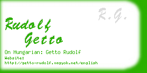 rudolf getto business card